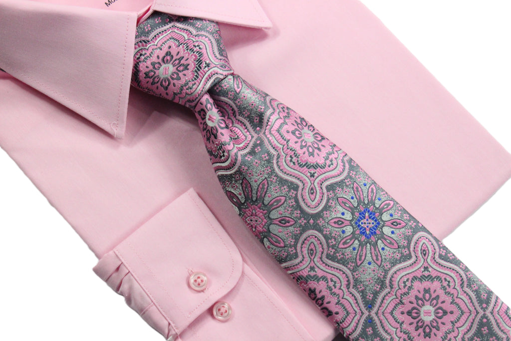 convertible cuff dress shirt Men's Convertible Cuff Oxford Dress Shirt - GREY