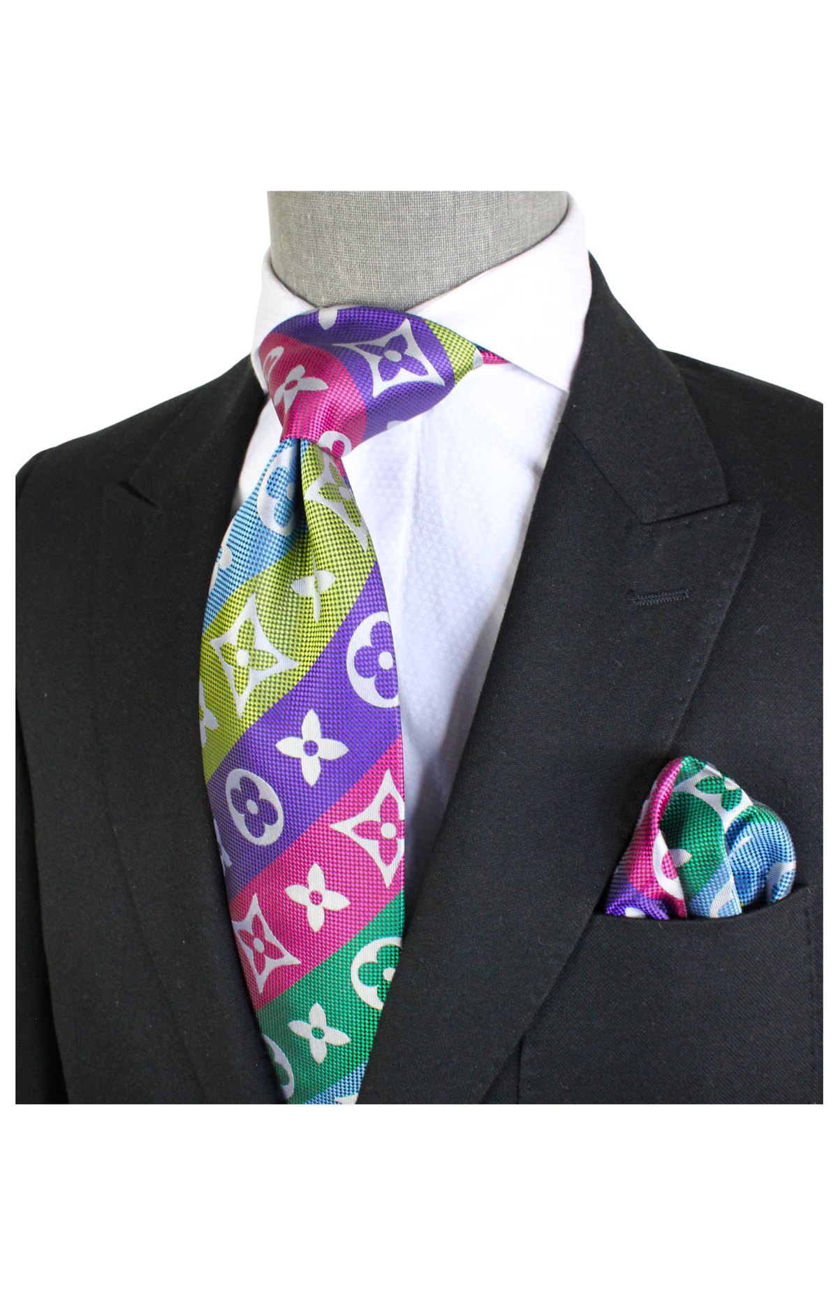 ルイビィトン LV Stripe 1 | Multi-Color | Tie & Pocket Square – VERSE 9